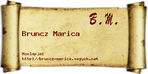 Bruncz Marica névjegykártya